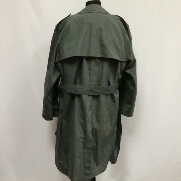 VTG LONDON FOG Woven Gray Over Coat Sz 42 S Men - Picture 4 of 8